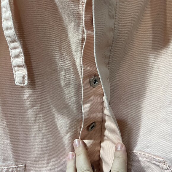 Jordache Peachy Pink Tie Front Overalls Casual Colourful Denim Women’s Small - Picture 6 of 11
